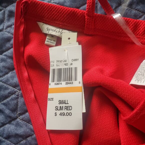 Speechless Size S Piqué Mini Dress in Cherry Red Y2K Club Party - Picture 5 of 8